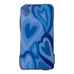 Blue Heart Pattern Phone Case